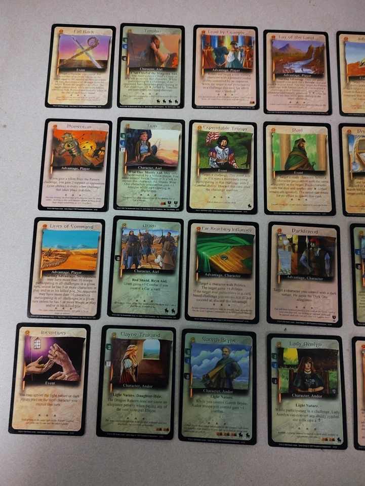 lote de 36 cartas - Juego de cartas coleccionables "La Rueda del Tiempo" lote de 36 Foto 4 de 4