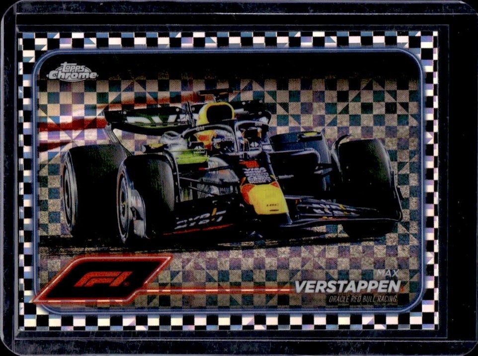 2024 Topps Chrome F1 Max Verstappen Checker Flag Refractor F1 Car #73