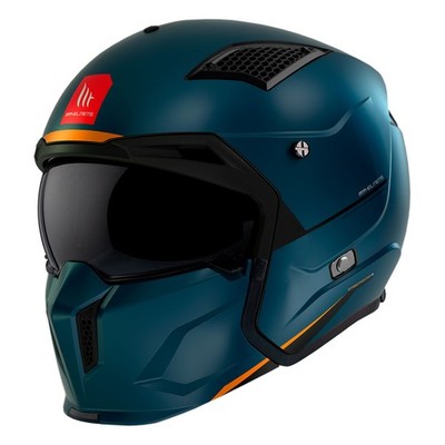 MT Helmets Streetfighter SV S Modular Helmet ECE 22.06, Matt Blau Solid A7