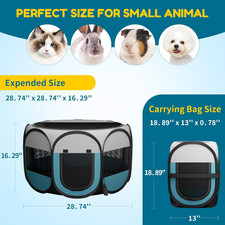 Portable Cat Playpen for Indoor Enclosed: Foldable Pet Playpen for Cat Small ...
