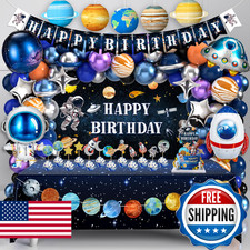 Outer Space Birthday Party Decorations Space Themed Party Supplies Planet Banner
