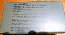 Vintage American Optical Company Military Sun, Wind, Dust Goggles 8465-161-4068