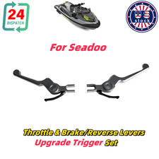US For Seadoo IBR Throttle  Brake/Reverse Levers Upgrade Trigger Set Silver