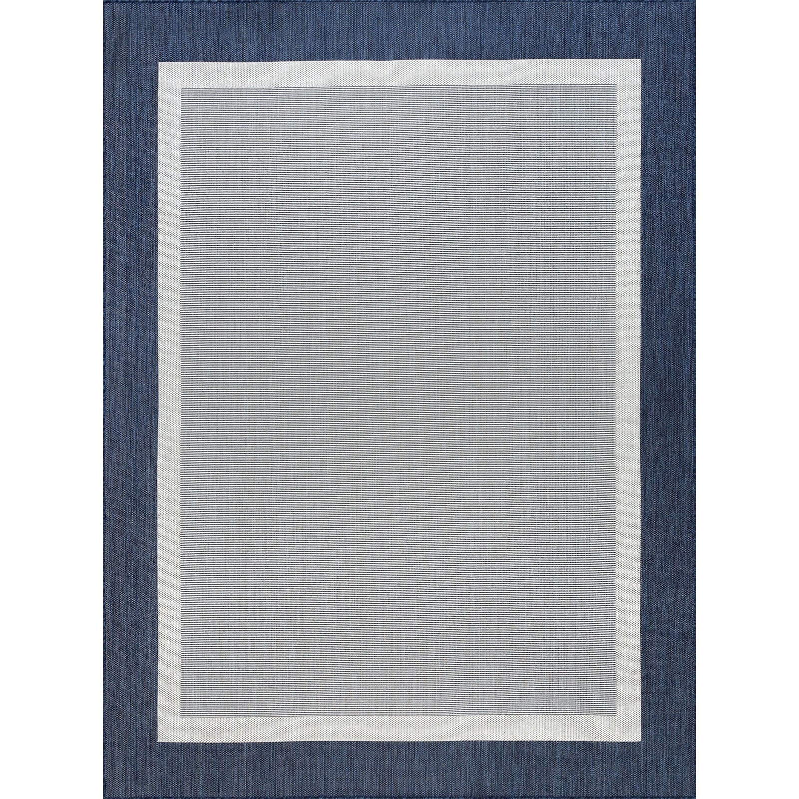 Exo Coastal Border Indoor Outdoor Rug for Home and Patio