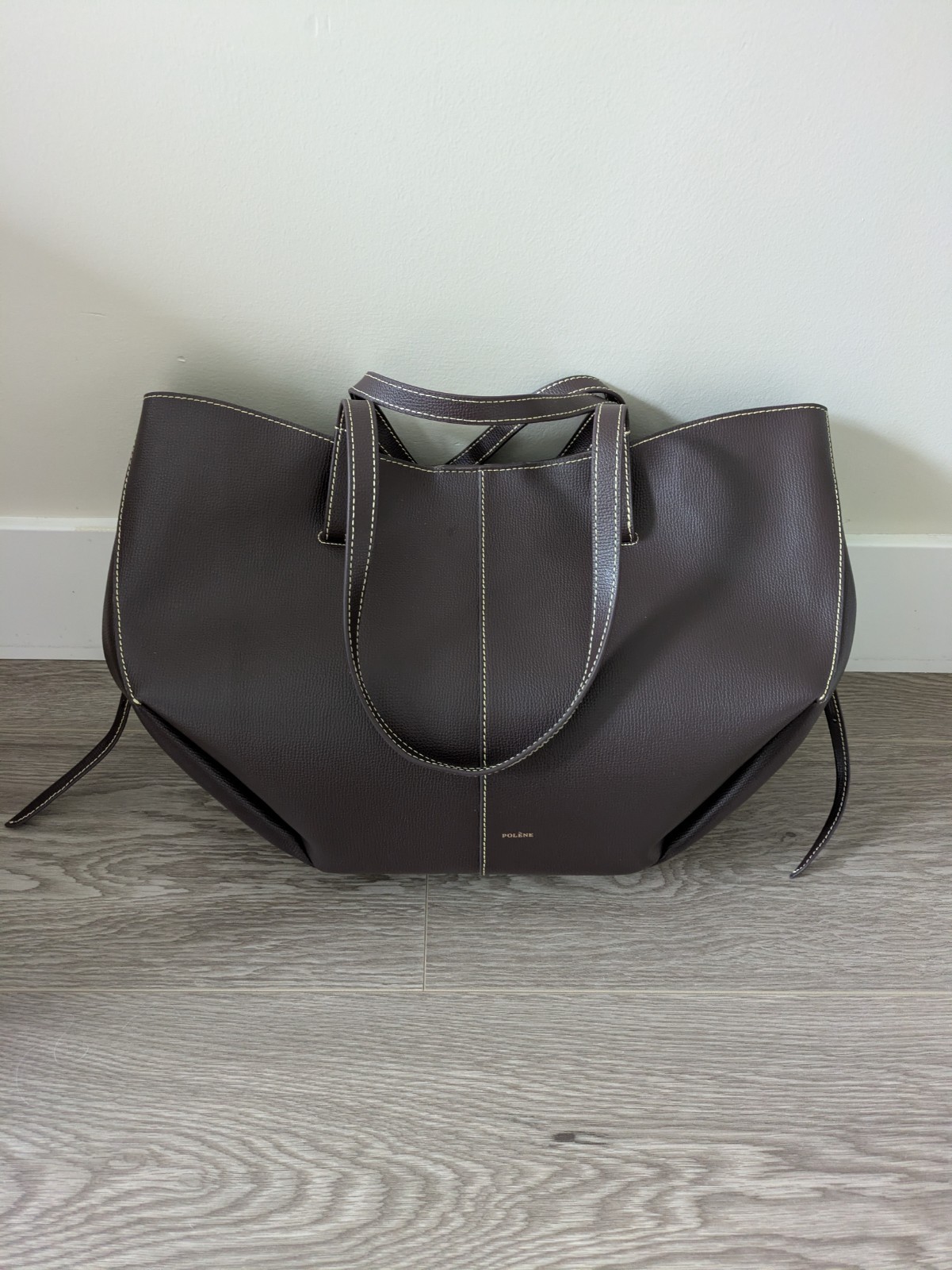Polene Cyme Ebony Brown Large Tote Bag image 6
