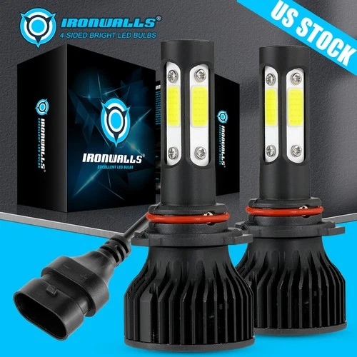 4-Sides 9012 LED Headlight Bulb High Low Beam 2500000LM Super Bright 6500K White