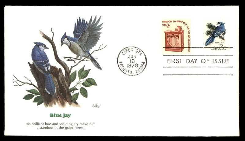 Mayfairstamps Canada FDC 1978 13 cents blue jay USA franking First Day Cover cca