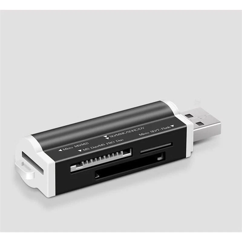 USB Memory Card Reader Adapter All In One for Micro SD MMC SDHC TF M2 MS Duo - Image 2 of 4