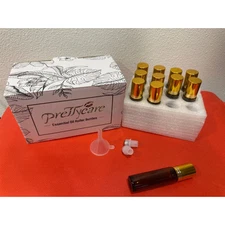 PrettyCare Essential Oil Roller Bottles (10ml Amber Glass, 11 Pack) New, Brown