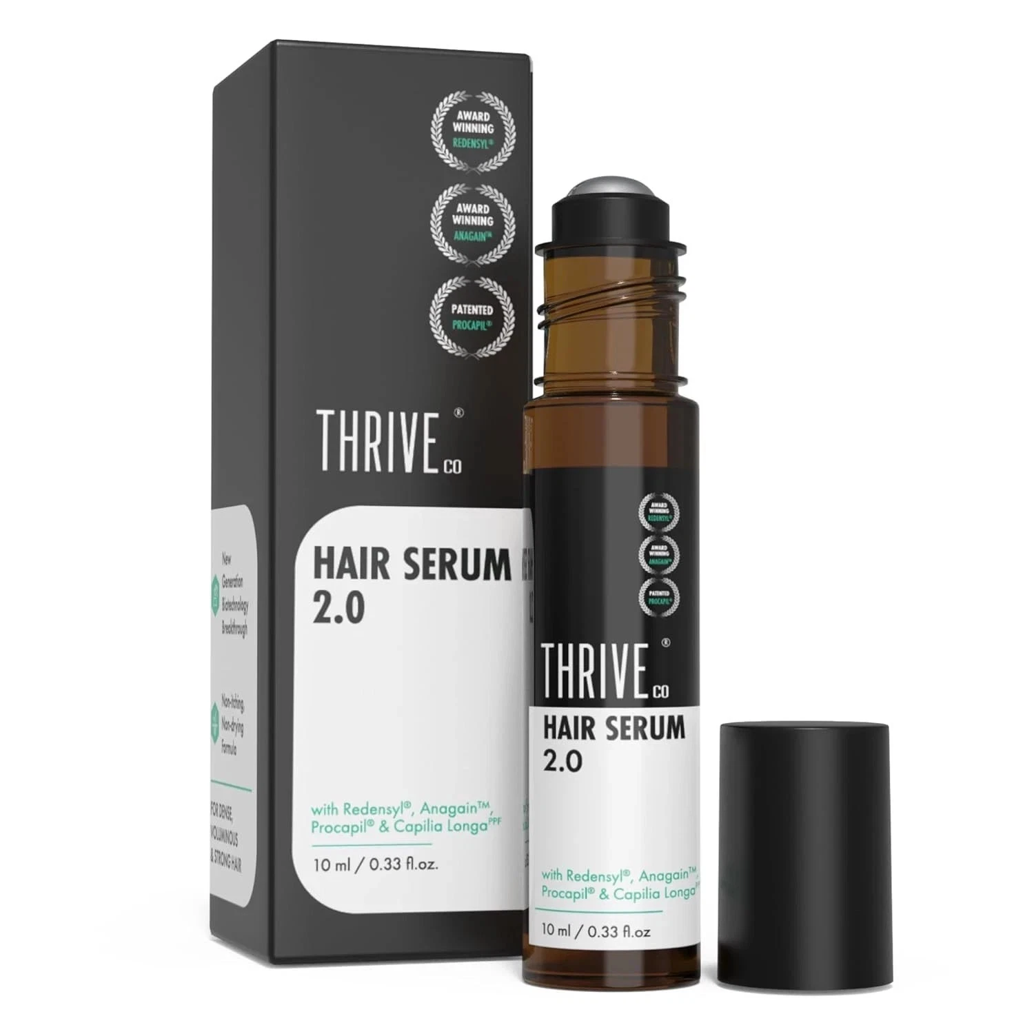 ThriveCo Hair Growth Serum 2.0 Roll On, 10ml