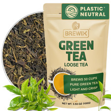 , Green Tea Loose Leaf 50 Cups, 3.53Oz/100G Gluten Free I High Elevation Grow