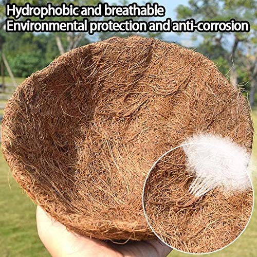 ZeeDix 3 Pack 12 Inch Hanging Basket Coco Liners Replacement, 100% Natural 12in - Picture 8 of 8