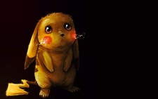 Pikachu Simple Anime Poster 11x17in Glossy High End Print Wall Art Decor