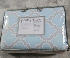 Pam Grace Creations 6 Pc Crib Bedding Set Pink Medallion New