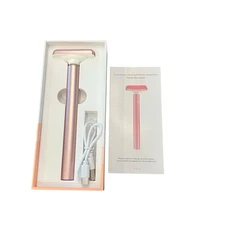 LED Facial Massage Tool Face And Neck Microcurrant RED LIGHT THERAPY Vibrate