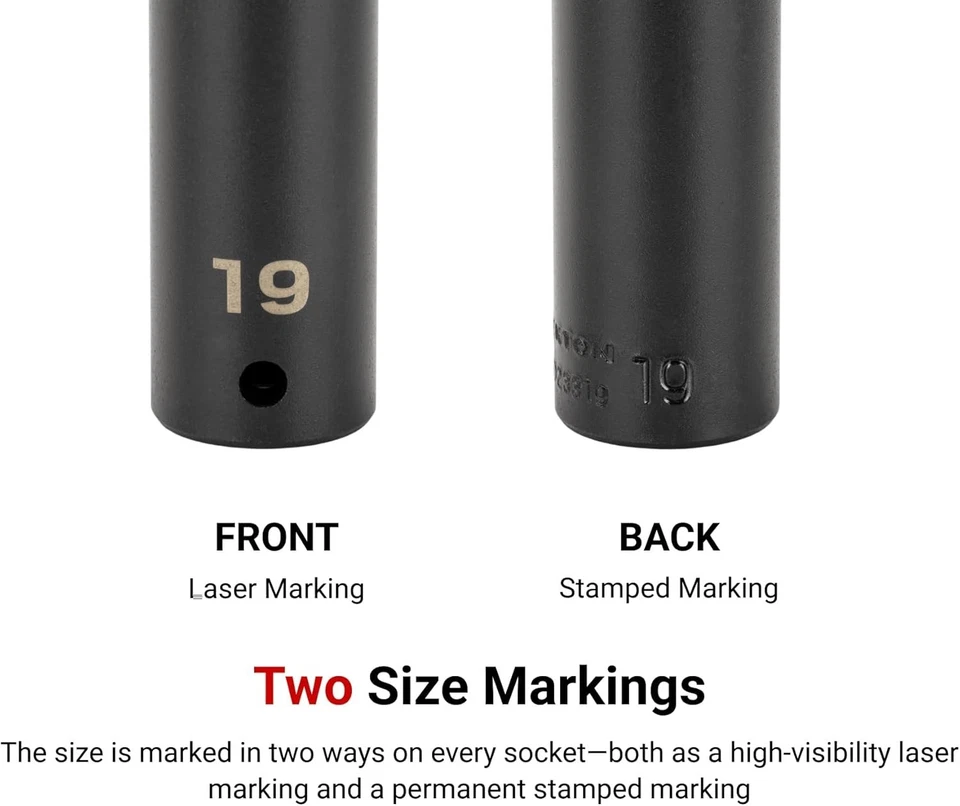 TEKTON 1/2 Inch Drive x 37 mm Deep 6-Point Impact Socket | SID23137 - Image 2 of 4