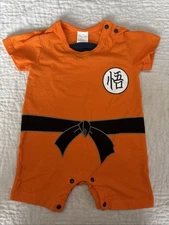 Baby Goku Cosplay Romper Anime Newborn Jumpsuit Soft Cotton 6-9 M Summer Costume