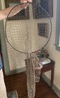 Antique Hand Tied Fishing Landing Net Steel Hoop In Brass,Bamboo Handle Pre 1920 — photo 4