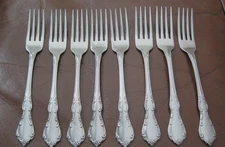 ONEIDA/ONEIDAWARE WHITTIER STAINLESS DINNER  FORKS LOT 8 PC