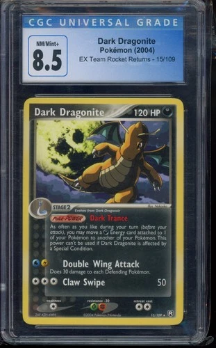 CGC 8.5 - 2004 Dark Dragonite 15/109 Team Rocket Returns Regular