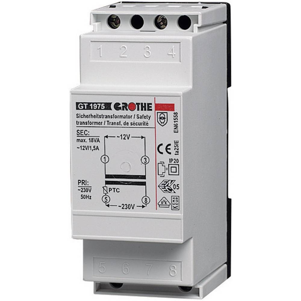 Transformateur de sonnette 8V Grothe 14102 pour remplacer une alimentation HS