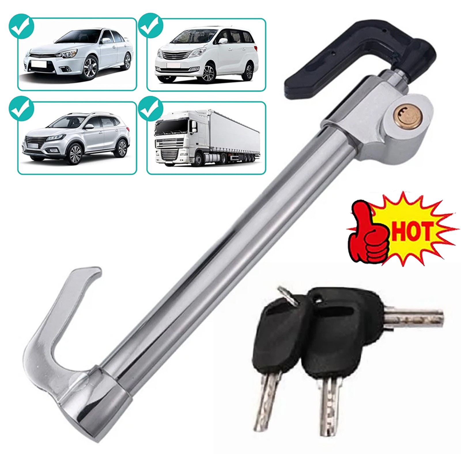 Heavy Duty Car Steering Wheel Lock Car Van Security Anti Theft Pedal Clutch Lock