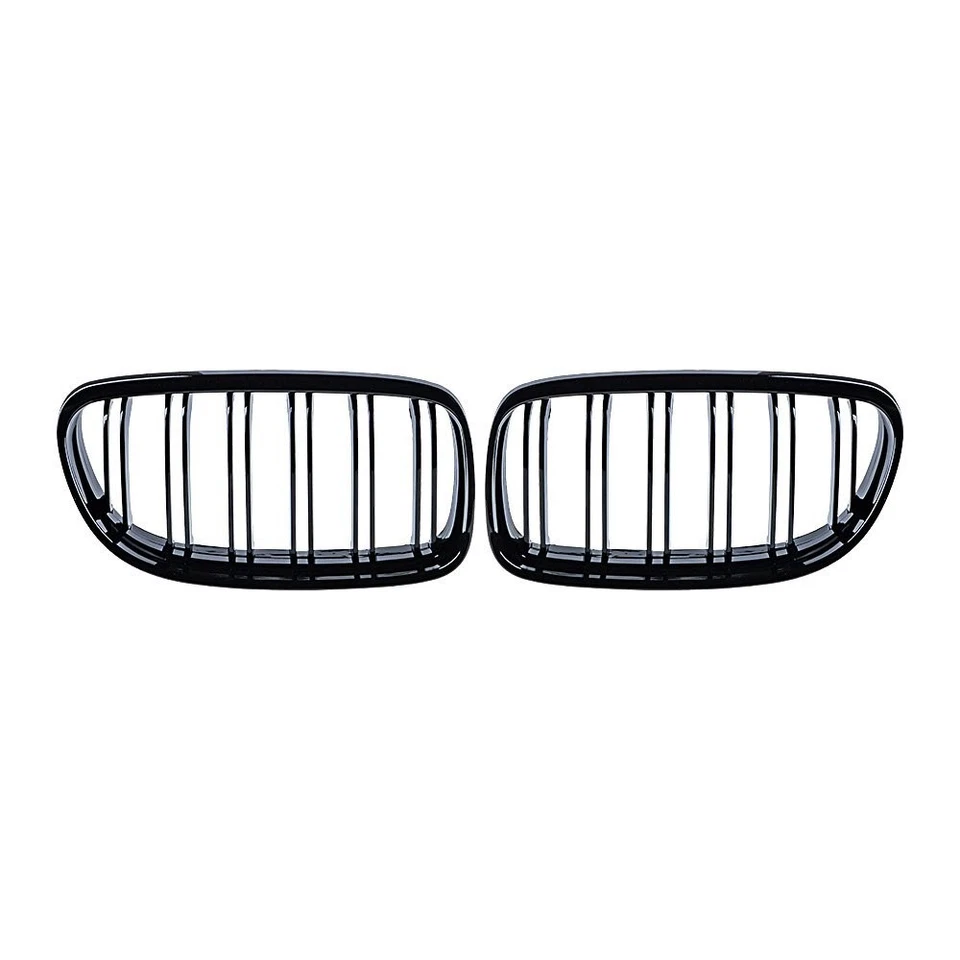 Gloss Black Front Kidney Dual Slats Grill For BMW E90 E91 LCI 3 series 2009-2011 Foto 2 de 4