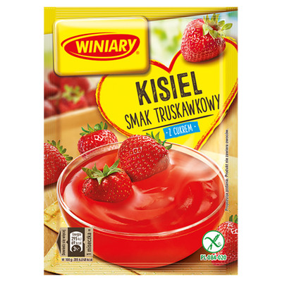 Winiary Gelee mit Zucker, Erdbeergeschmack, 77 g