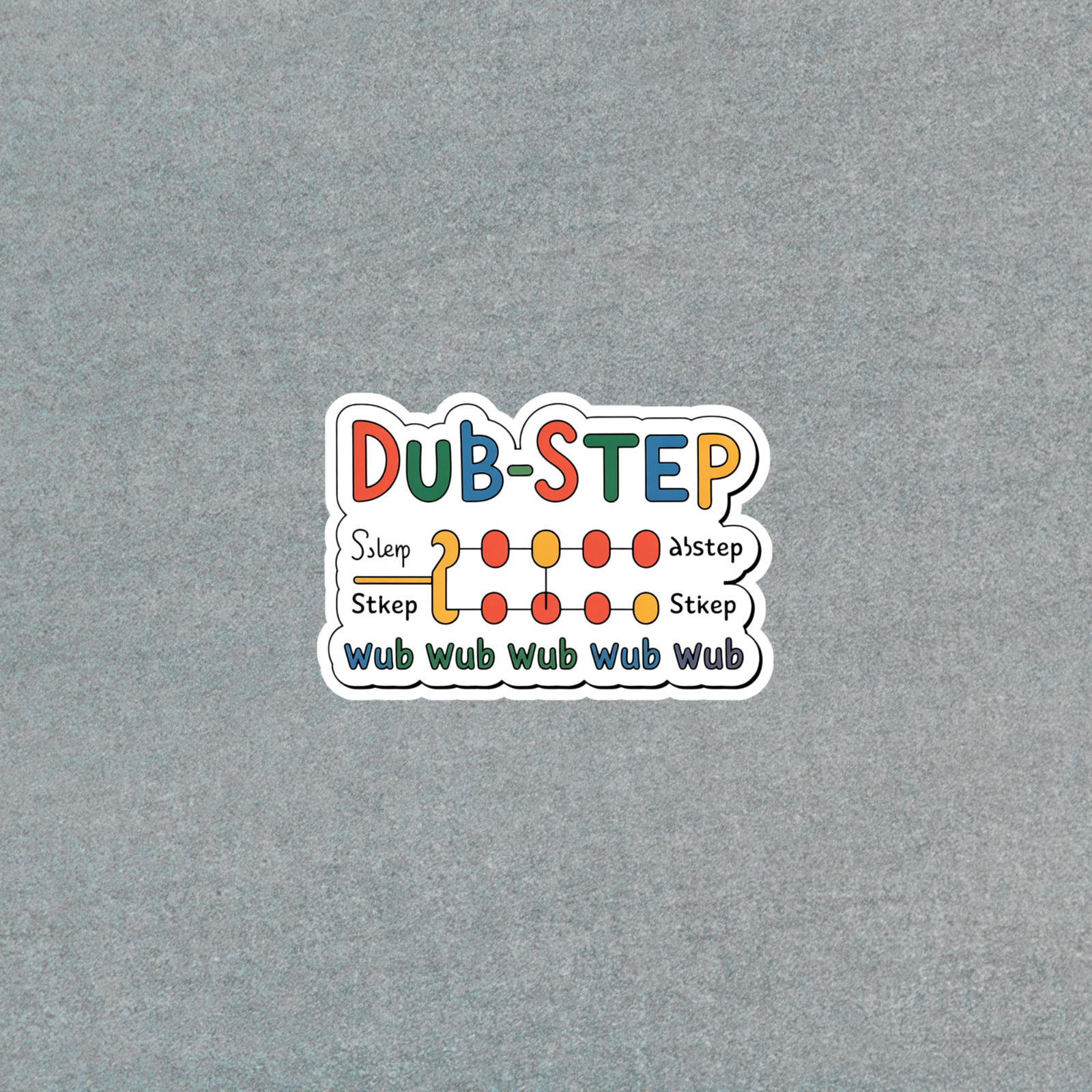 Dub-Step Music Genre Colorful Vinyl Sticker for Laptops and Water ...