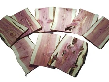 4 AROMATIC RED CEDAR Live Slab Milled Dried PLANED 7-11"L 7-9"W 0.5"T SHIPs FREE