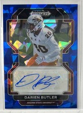2023 Prizm Draft Picks #RA-DBU Darien Butler Blue Ice Auto SN46/75
