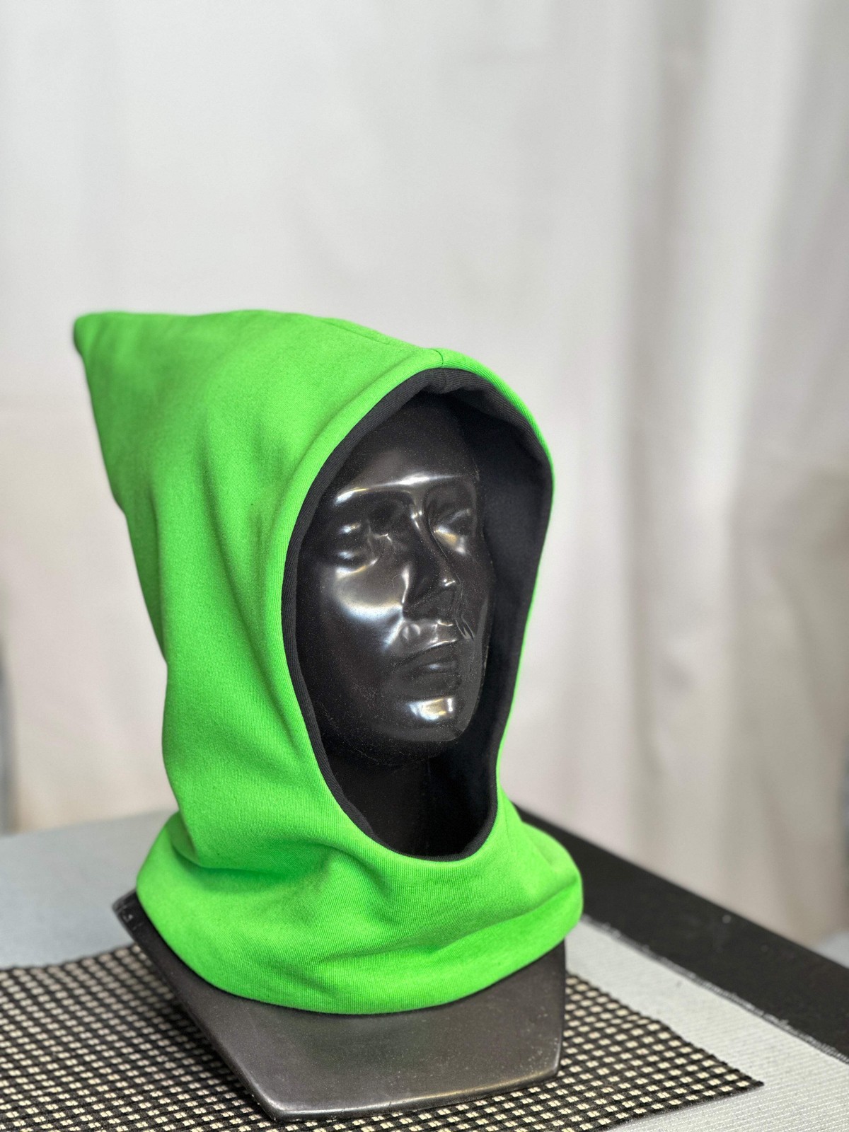 Forest Green & Black Reversible Elf Hood – Short Neck Edition