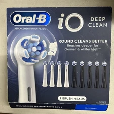 Oral-B iO Deep Clean Replacement Toothbrush Head, 9-count