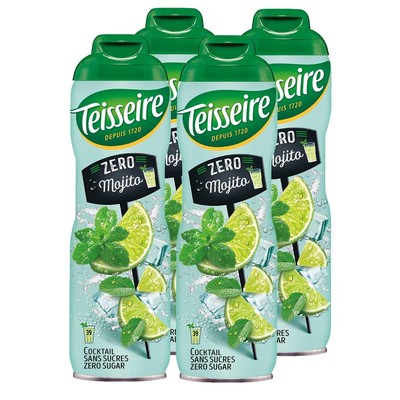 Teisseire Getränke-Sirup Mojito 0% 600ml - Cocktails (4er Pack)