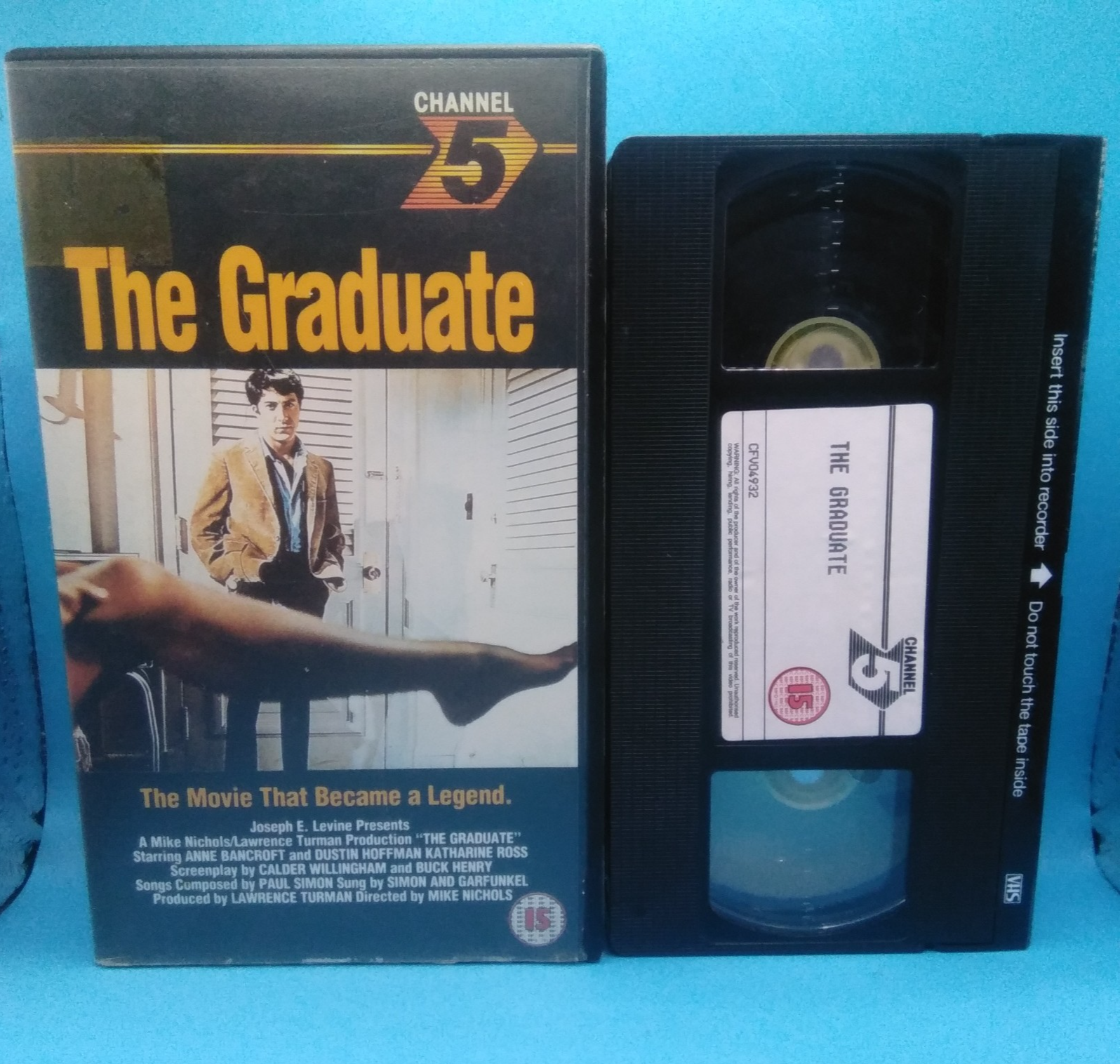 The Graduate - Channel 5 VHS Pal Video Cassette - Dustin Hoffman, Anne Bancroft