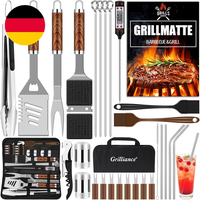 Grilliance BBQ Grillbesteck Set 30 GrillzubehöR Aus Hochwertiger Edelstahl Grill