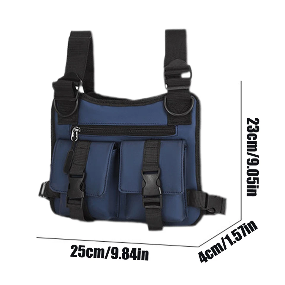 Paquete de pecho para correr, chaleco reflectante, repelente al agua, soporte para teléfono, bolsa de entrenamiento Foto 3 de 4