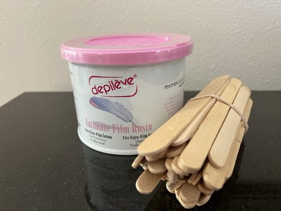 Depileve Intimate Extra Film Wax 14 oz -No-strip wax for Brazilian /with Sticks