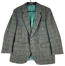Vintage Harris Tweed Men Wool Blazer Jacket Size L - 46"