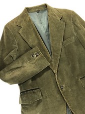 VTG 60s Montgomery Ward USA Made Mens 44R Olive Green Wide Corduroy Blazer