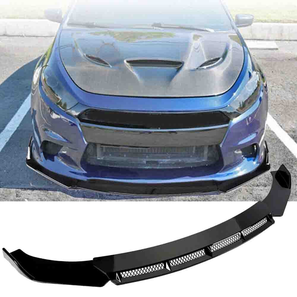 Front Bumper Lip For Dodge Charger 2011-2014 Glossy Lower Cover Spoiler Splitter