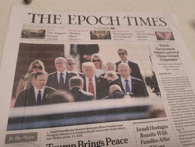 The Epoch Times Tuesday October 14 2025 Trump Brings Peace To Middle East: 'A...