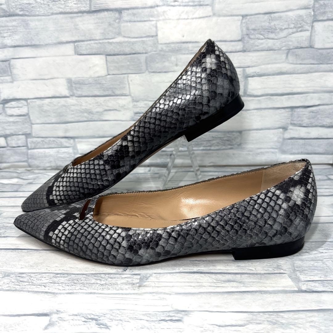 PELLICO Anelli Python flat shoes gray 23cm - image 8
