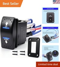 Automatic Reset 20A Momentary Rocker Switch with Blue LED for Off-Road Vehicles