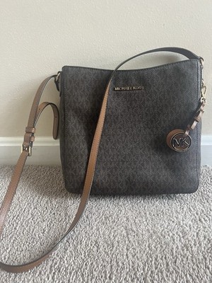 Michael Kors Jet Set Travel Signature Large Messenger Bag Brown