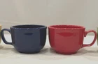 FIESTA Pair of New 18 oz Retired Jumbo Cups in Scarlet and Cobalt.