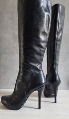 HINGUCKER!! Neuwertige Stiefel BUFFALO London Gr. 40 Nappa-Leder Stiletto 11 cm