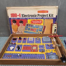 Vintage Science Fair 100 In 1 Electronic Project Kit With Box And Project Book