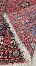 Turkish wool rug - red and blue tones 136 x 215cm (4ft5 x 7ft)