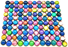 Lot 120 pcs round gorgeous DICHROIC earring bracelet FUSED GLASS Z9 CABOCHON